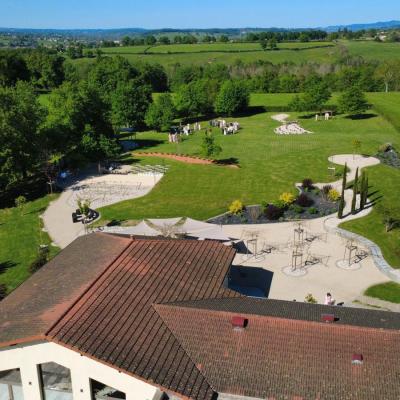 Vue aérienne - La Grange aux Camélias